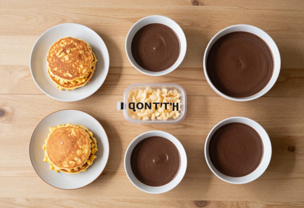 A spread of healthy comfort food dishes on a wooden table